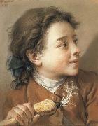 Francois Boucher Boy holding a Parsnip oil painting on canvas
